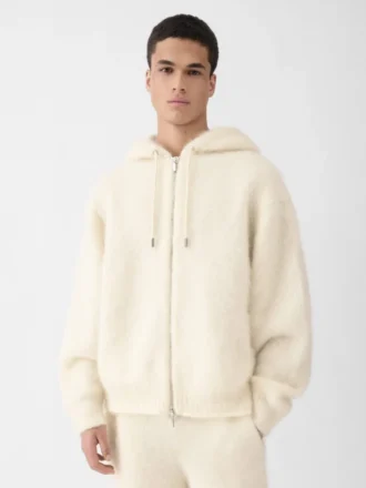 The Nuvola zipped cardigan Mohair zipped cardigan