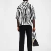 The Pablo short-sleeve shirt Wavy Psyche print asymmetric shirt The Pablo short-sleeve shirt Wavy Psyche print asymmetric shirt