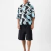 The Pablo short-sleeve shirt Zebra Arty print asymmetric shirt The Pablo short-sleeve shirt Zebra Arty print asymmetric shirt