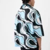 The Pablo short-sleeve shirt Zebra Arty print asymmetric shirt The Pablo short-sleeve shirt Zebra Arty print asymmetric shirt