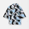 The Pablo short-sleeve shirt Zebra Arty print asymmetric shirt The Pablo short-sleeve shirt Zebra Arty print asymmetric shirt