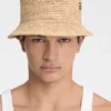 The Pesco bucket hat Embroidered raffia bucket hat The Pesco bucket hat Embroidered raffia bucket hat