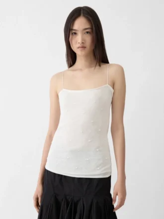The Plumetis knit Draped tank top The Plumetis knit Draped tank top