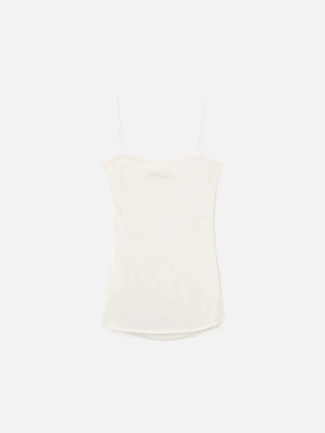 The Plumetis knit Draped tank top The Plumetis knit Draped tank top
