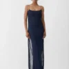 The Plumetis knit dress Draped sheer dress