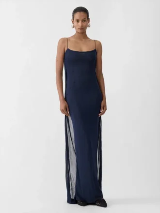 The Plumetis knit dress Draped sheer dress