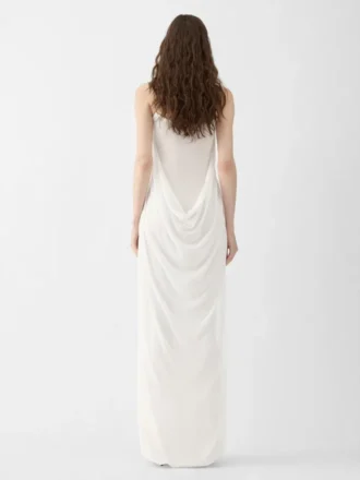 The Plumetis knit dress Draped sheer dress