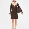 The Pralù mini dress Long sleeve scalloped mini dress