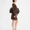 The Pralù mini dress Long sleeve scalloped mini dress