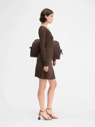 The Pralù mini dress Long sleeve scalloped mini dress