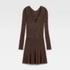 The Pralù mini dress Long sleeve scalloped mini dress