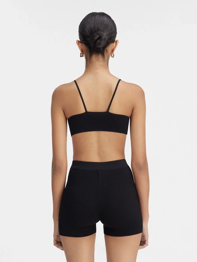 The Pralù shorts Charm logo knit shorts The Pralù shorts Charm logo knit shorts