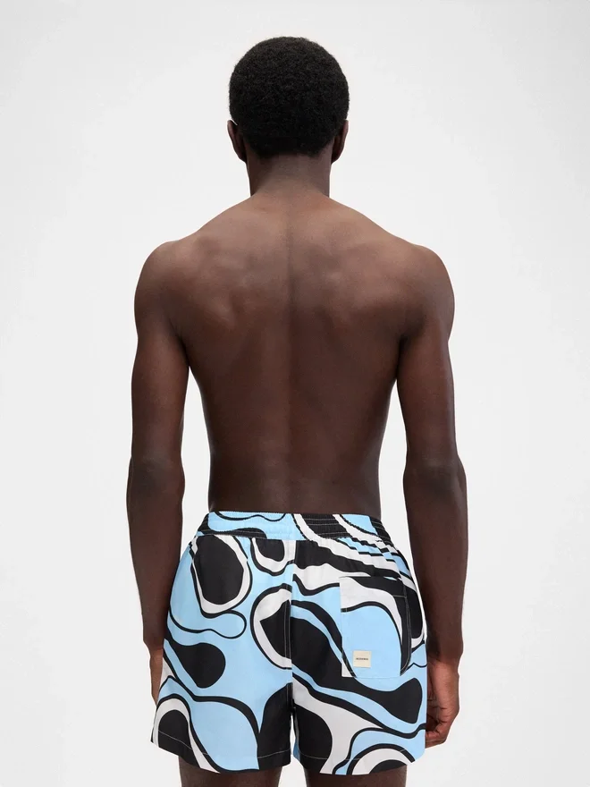 The Puntini swimsuit Wavy Psyche print swim shorts The Puntini swimsuit Wavy Psyche print swim shorts