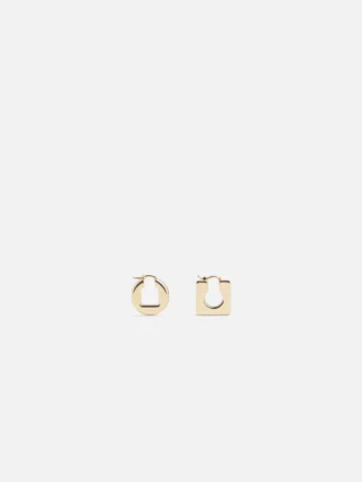 The Rond Carré earrings Asymmetric mini hoop earrings The Rond Carré earrings Asymmetric mini hoop earrings