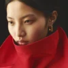 The Rond Carré earrings Asymmetric mini hoop earrings
