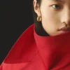 The Rond Carré earrings Asymmetric mini hoop earrings