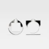 The Rond Carré hoops earrings Asymmetrical hoop earrings