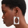 The Rond Carré hoops earrings Asymmetrical hoop earrings
