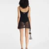 The Roupao knit dress Sheer mini dress