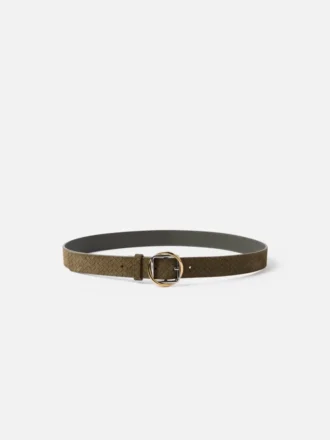 The Salon belt Overlapping circle and square buckle belt