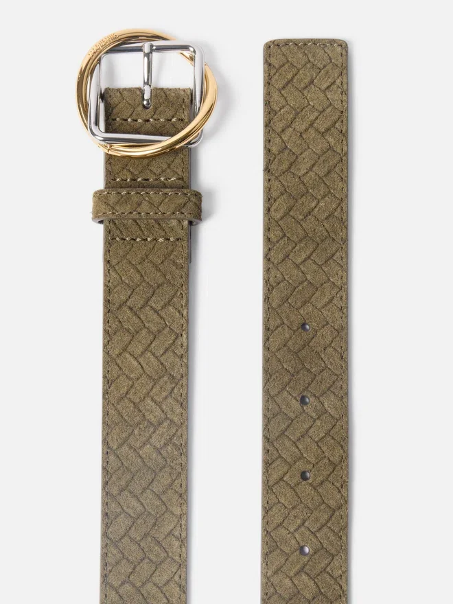 The Salon belt Overlapping circle and square buckle belt The Salon belt Overlapping circle and square buckle belt