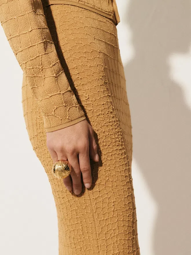 The Salon ring Crocodile-motif circle ring The Salon ring Crocodile-motif circle ring