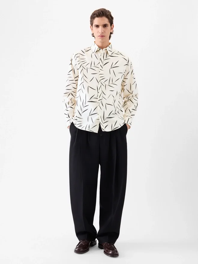 The Simon long-sleeve shirt Foliage print shirt The Simon long-sleeve shirt Foliage print shirt