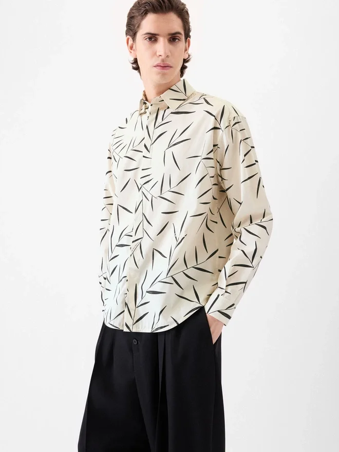 The Simon long-sleeve shirt Foliage print shirt The Simon long-sleeve shirt Foliage print shirt