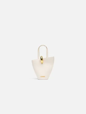 The small Bambola Asymmetric mini bucket bag