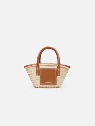 The small Soli basket Raphia beach basket bag