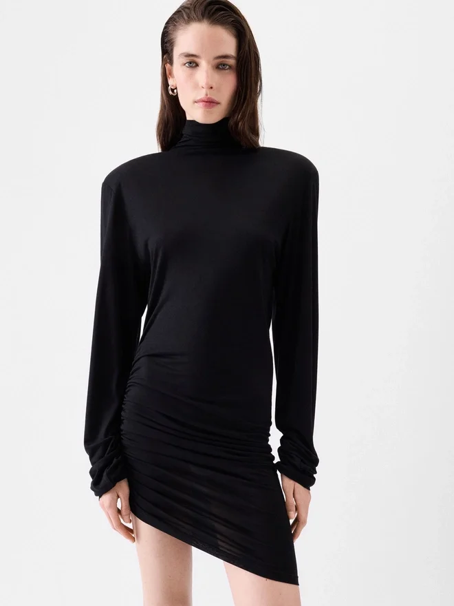 The Spallina dress Draped turtleneck dress The Spallina dress Draped turtleneck dress
