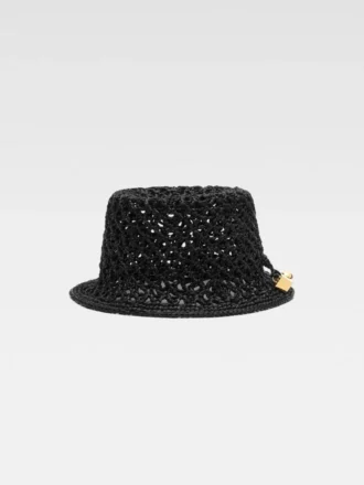 The Spiaggia bucket hat Raffia charm bucket hat
