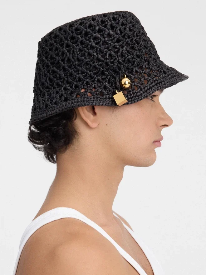 The Spiaggia bucket hat Raffia charm bucket hat The Spiaggia bucket hat Raffia charm bucket hat