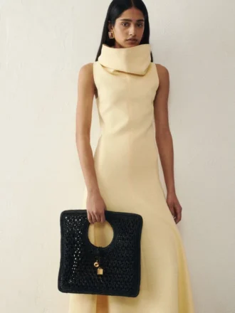 The Spiaggia small square bag Small square raffia bag