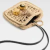 The Spiaggia wallet Raffia AirPods holder The Spiaggia wallet Raffia AirPods holder