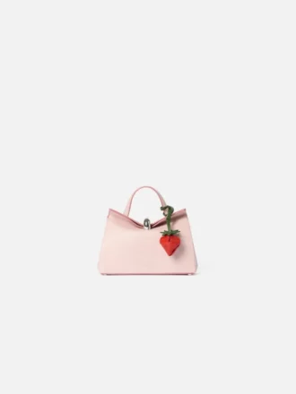 The strawberry Origami strawberry-shaped bag charm