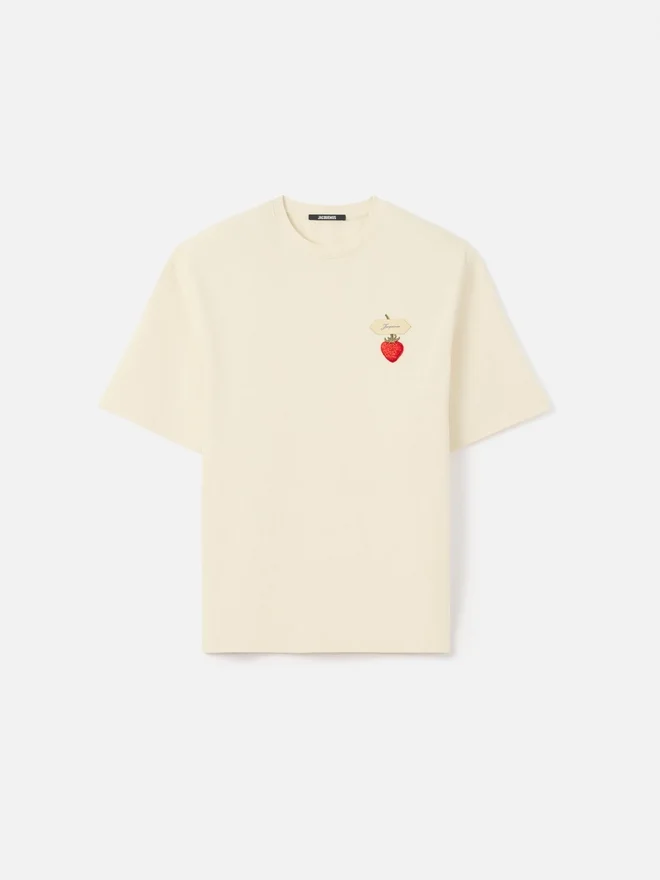 The strawberry t-shirt Logo t-shirt with strawberry patch The strawberry t-shirt Logo t-shirt with strawberry patch