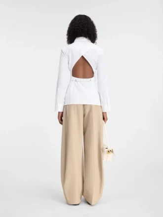 The suit shirt Fitted backless shirt