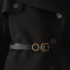 The thin Regalo belt Circle and square thin buckle belt