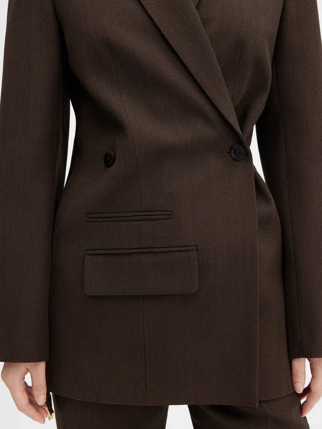 The Tibau jacket Asymmetric double-breasted blazer The Tibau jacket Asymmetric double-breasted blazer
