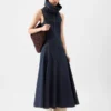 The Triangle de-Nîmes denim dress High stand-collar denim dress The Triangle de-Nîmes denim dress High stand-collar denim dress