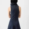 The Triangle de-Nîmes denim dress High stand-collar denim dress The Triangle de-Nîmes denim dress High stand-collar denim dress