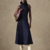 The Triangle de-Nîmes denim dress High stand-collar denim dress The Triangle de-Nîmes denim dress High stand-collar denim dress