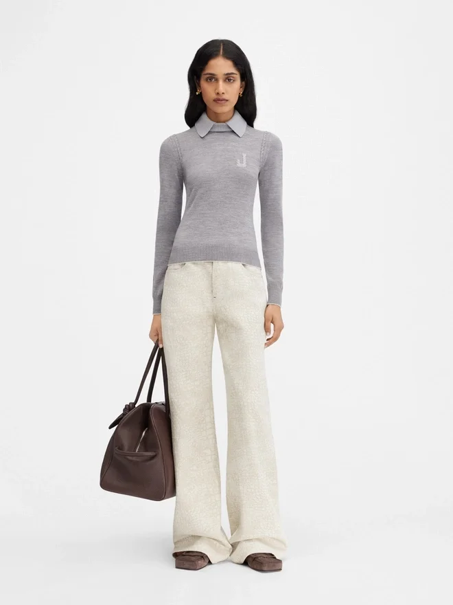 The Tricot knit J logo knit polo The Tricot knit J logo knit polo