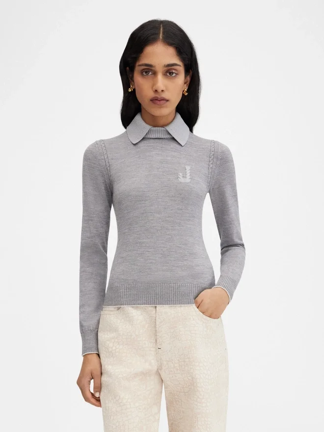 The Tricot knit J logo knit polo The Tricot knit J logo knit polo