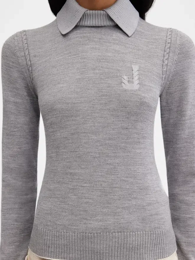 The Tricot knit J logo knit polo The Tricot knit J logo knit polo