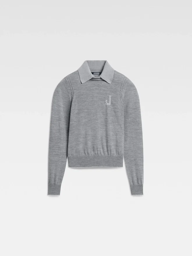 The Tricot knit J logo knit polo The Tricot knit J logo knit polo