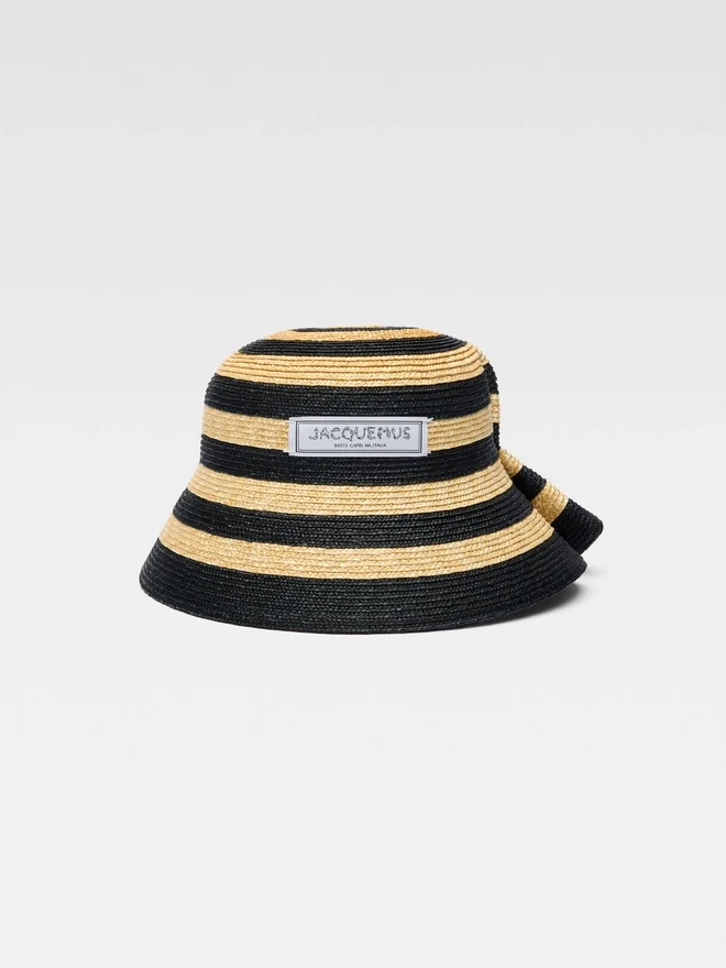 The Vela hat Folded raffia bucket hat The Vela hat Folded raffia bucket hat