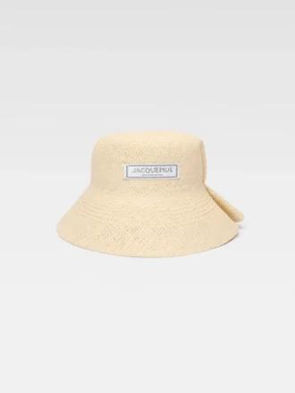 The Vela hat Folded raffia bucket hat