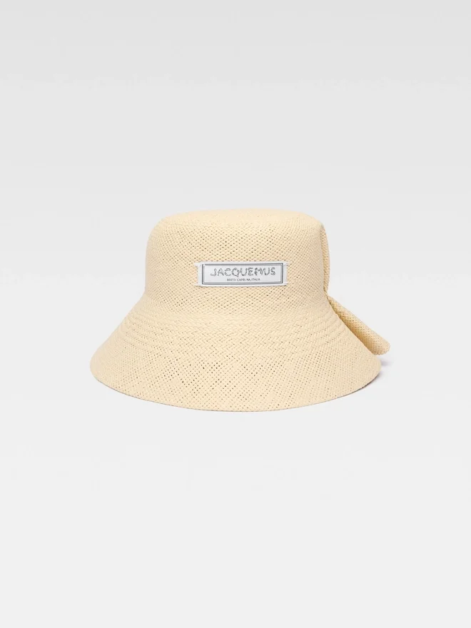 The Vela hat Folded raffia bucket hat The Vela hat Folded raffia bucket hat